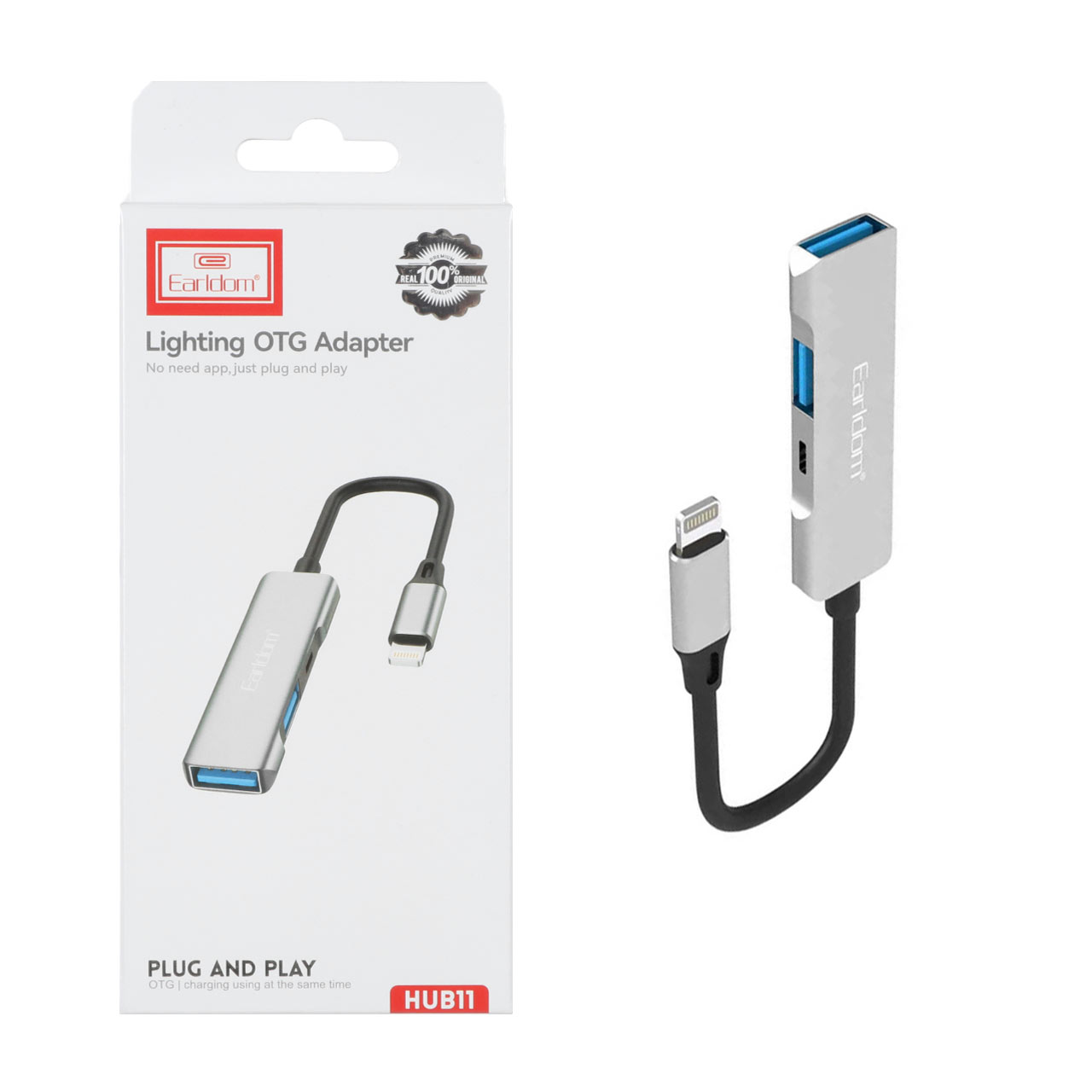 هاب 3 پورت Earldom Lightning مدل HUB11 - آبی